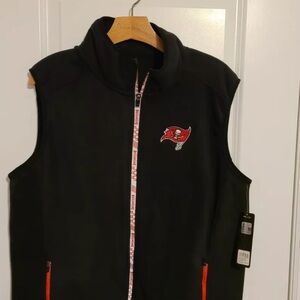 Tampa Bay Buccaneers Full Zip Fleece Vest Jacket Men's Size Medium